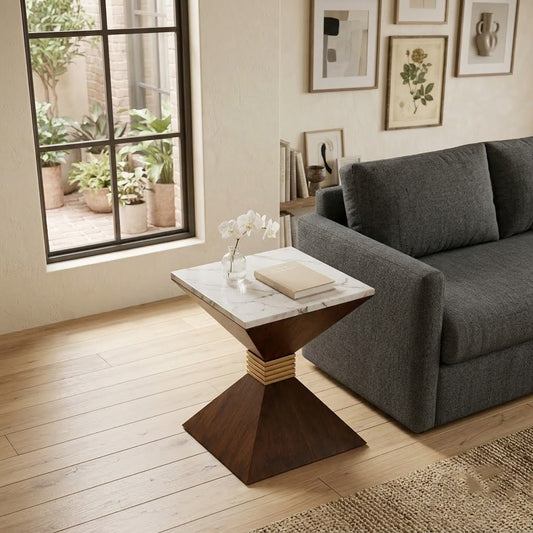 PRITI Breccia Brown Side Table