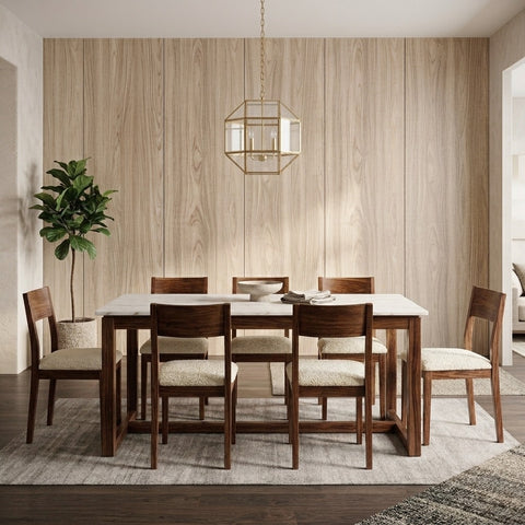 PRITI Classic Sheesham Wood Dining Table Set for 6