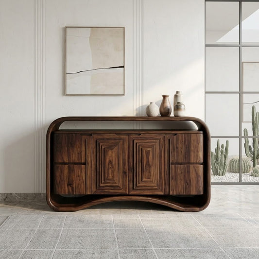 PRITI Closed-Loop Curved Wood Sideboard (