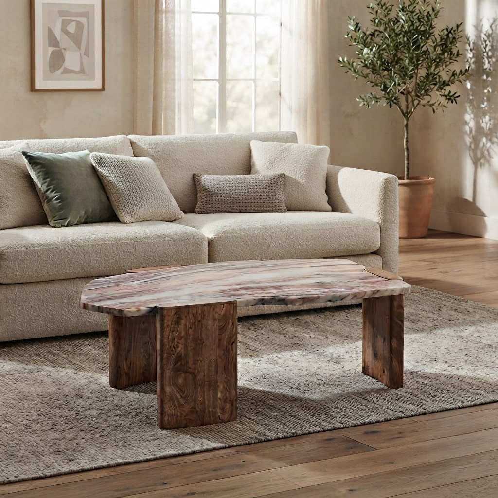 PRITI Coffee Table – Stylish Wooden Center Table for Home