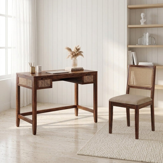 PRITI Contemporary Sheesham Wood Study Table & Chair