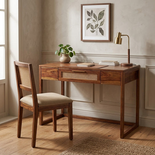 PRITI Contemporary Study Table with Wooden Chair