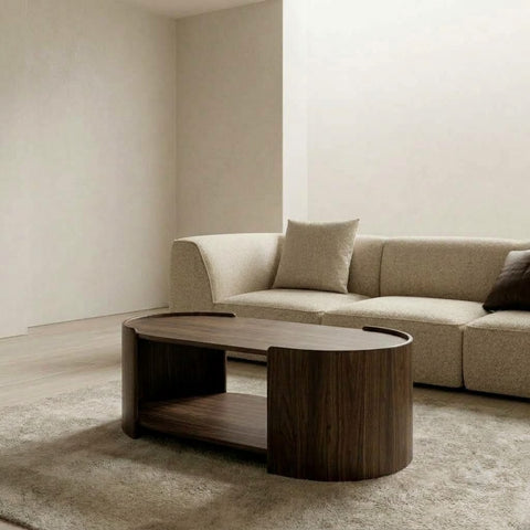 PRITI Dark Walnut coffee table for modern living room