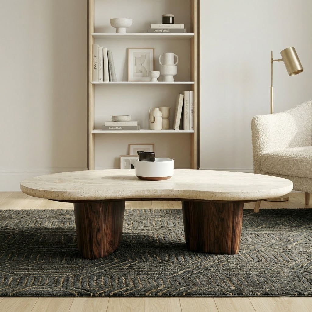 PRITI Designer Coffee Table – Modern Sheesham Wood Living Room Table