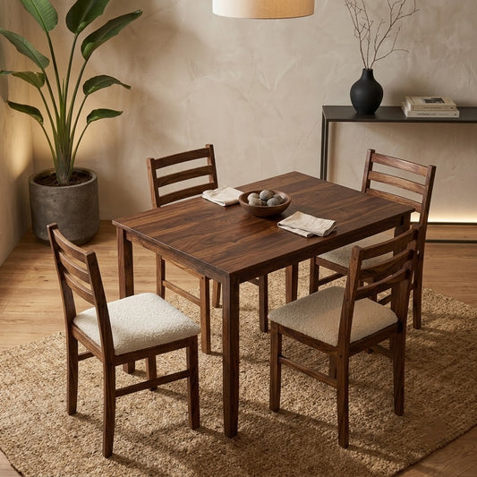 PRITI Designer Sheesham Wood 4 Seater Dining Set