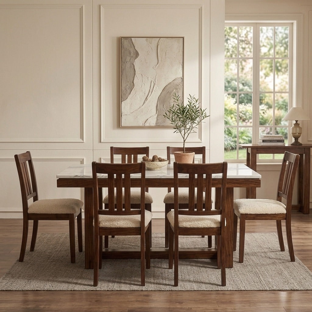 PRITI Dining Table Set in Premium Sheesham Wood