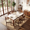 PRITI Dining Table Set with 6 Chairs in Solid Wood