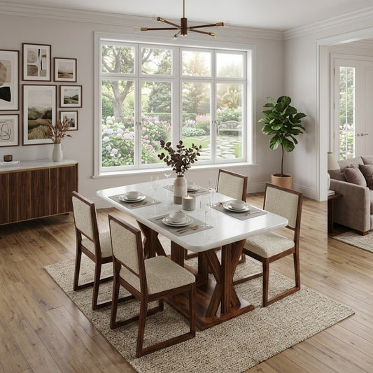 PRITI Durable Sheesham Wood Dining Table Set