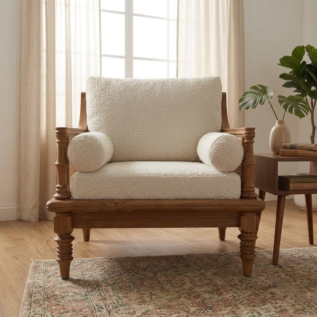 PRITI Elegant Rattan Chair for Living Room Décor