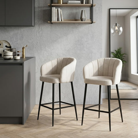 PRITI Fabric Counter Bar Stool – Modern Kitchen & Bar Stool