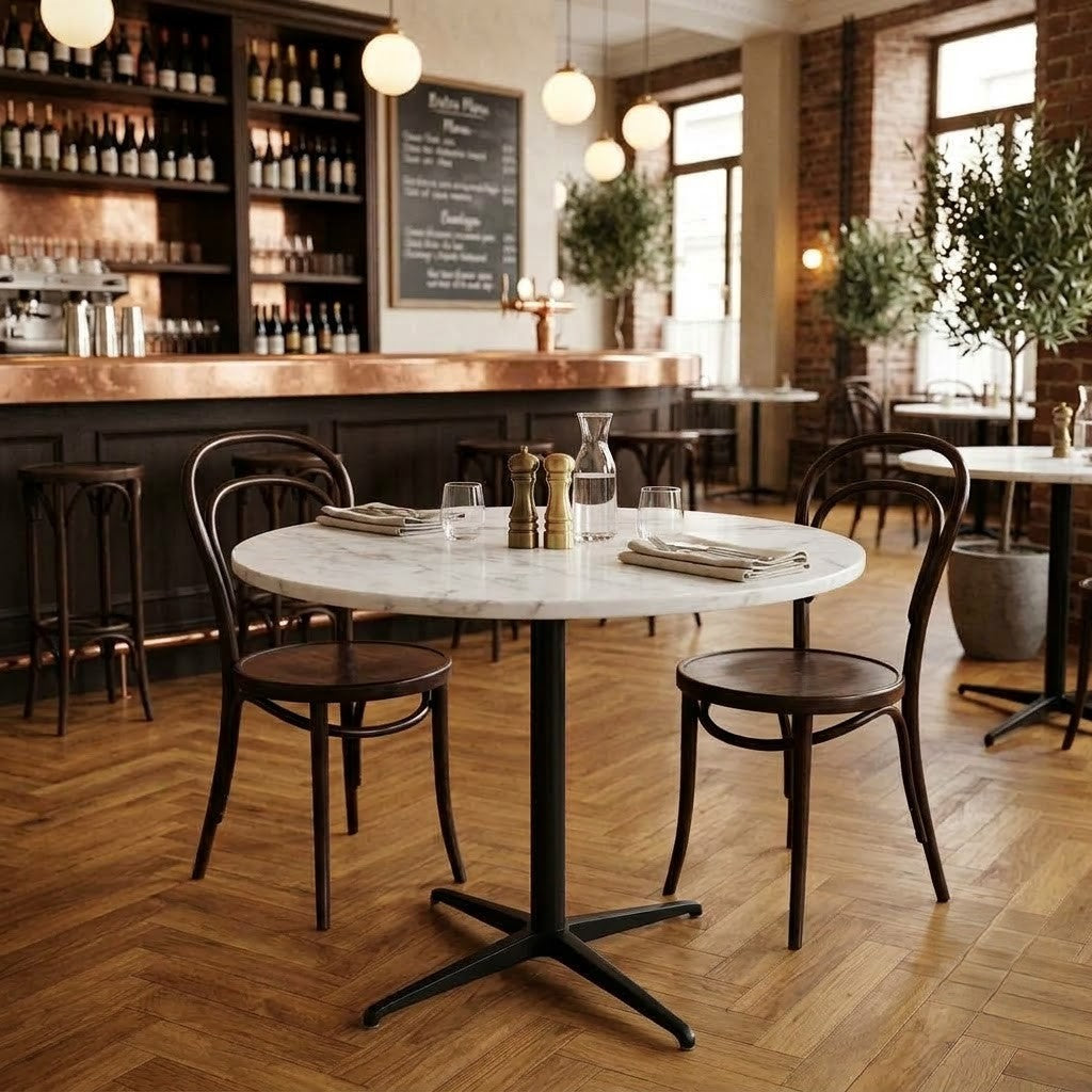 PRITI Four Seater Cafe Table with Quartz Stone Top