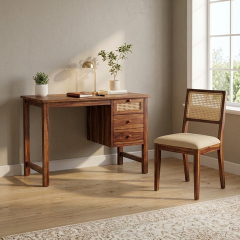PRITI Handcrafted Sheesham Wood Writing Desk Set