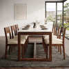 PRITI Handcrafted Solid Wood Dining Table with 6 Chairs