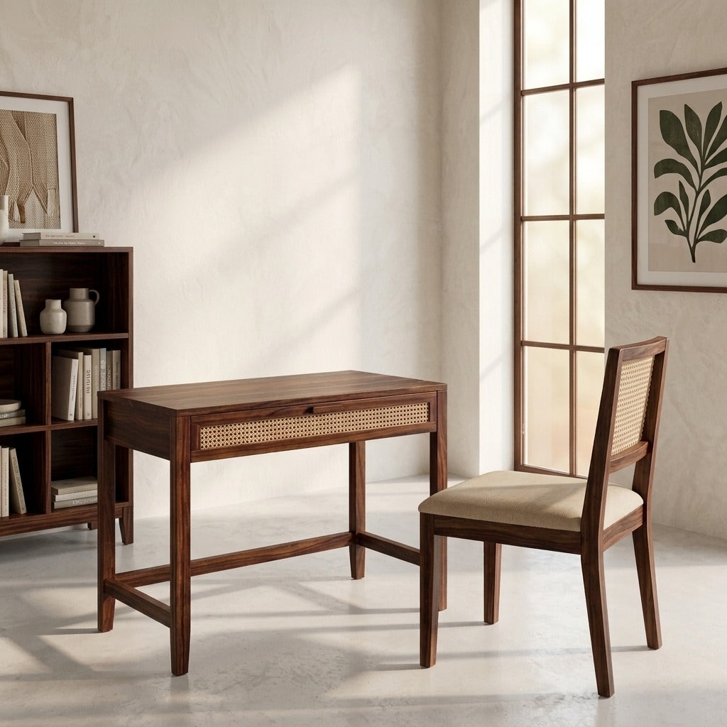 PRITI Handcrafted Wooden Study Table and Chair