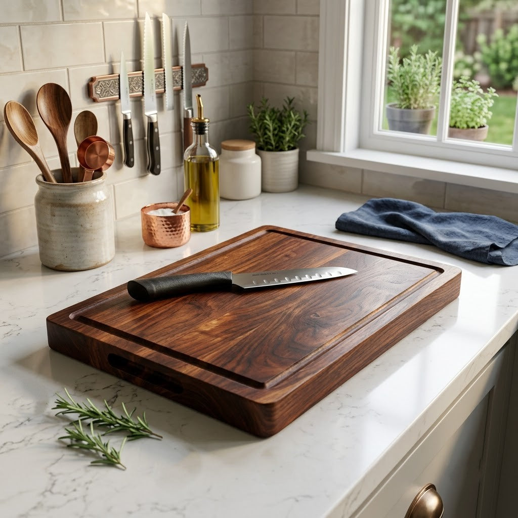 PRITI Home Solid Acacia Wood Cutting Board 15 x 12 Inch