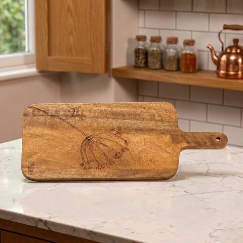 PRITI Mango Wood Chopping Board with Laser Etching