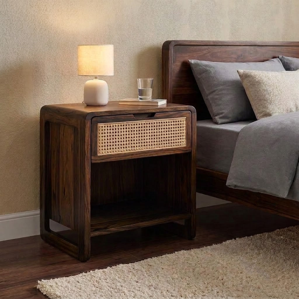 PRITI Modern Wooden Bedside Cabinet for Stylish Bedrooms