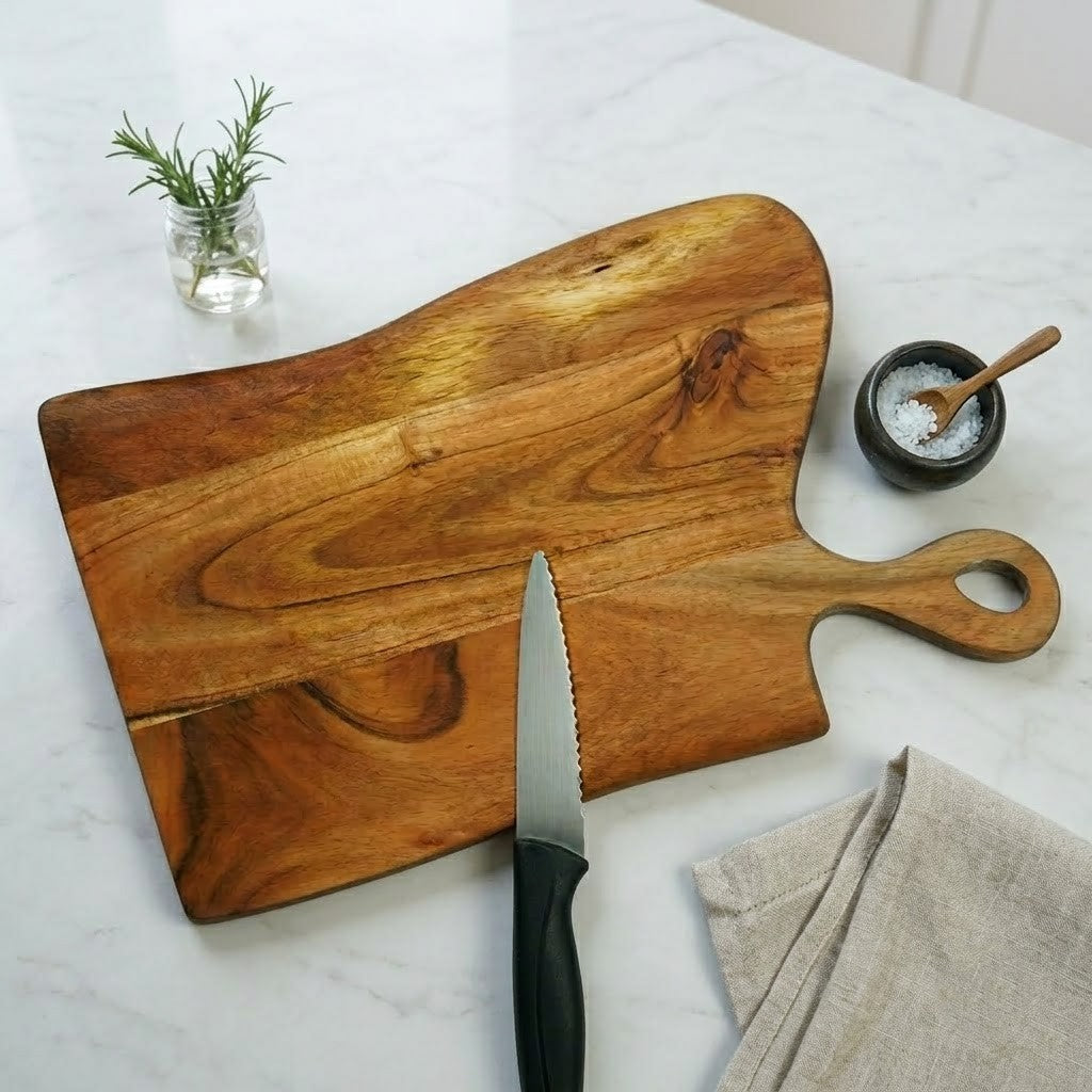 PRITI Premium Acacia Wood Chopping Board – Wooden Cutting Board for Kitchen & Serving