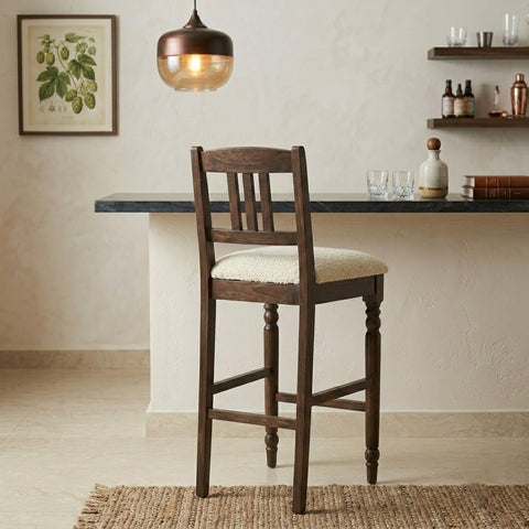 PRITI Premium Sheesham Wood Bar Chair for Café & Lounge
