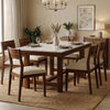 PRITI Premium Solid Sheesham Wood 6 Seater Dining Table