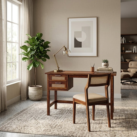 PRITI Premium Study Desk with Chair in Sheesham Wood