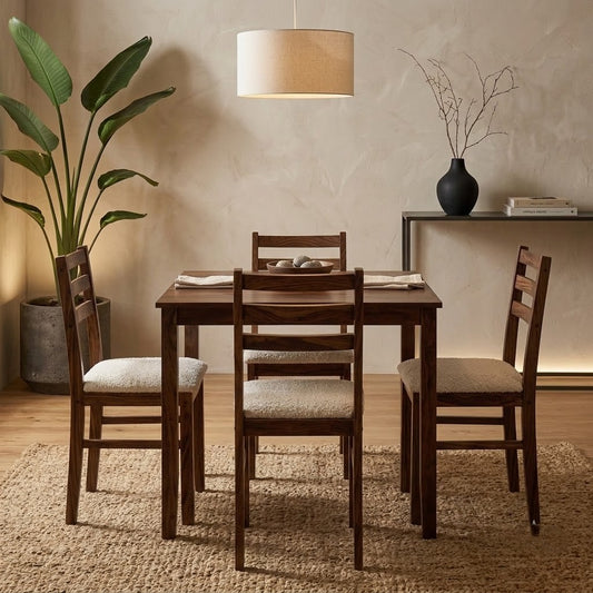 PRITI Premium Wooden Dining Table Set for 4 Seater