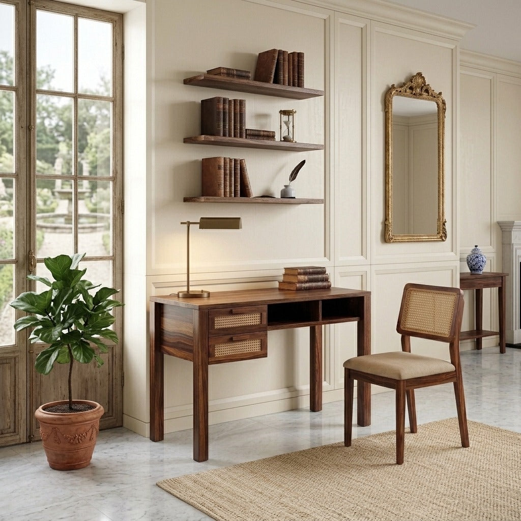 PRITI Premium Wooden Study Table for Students with Chair