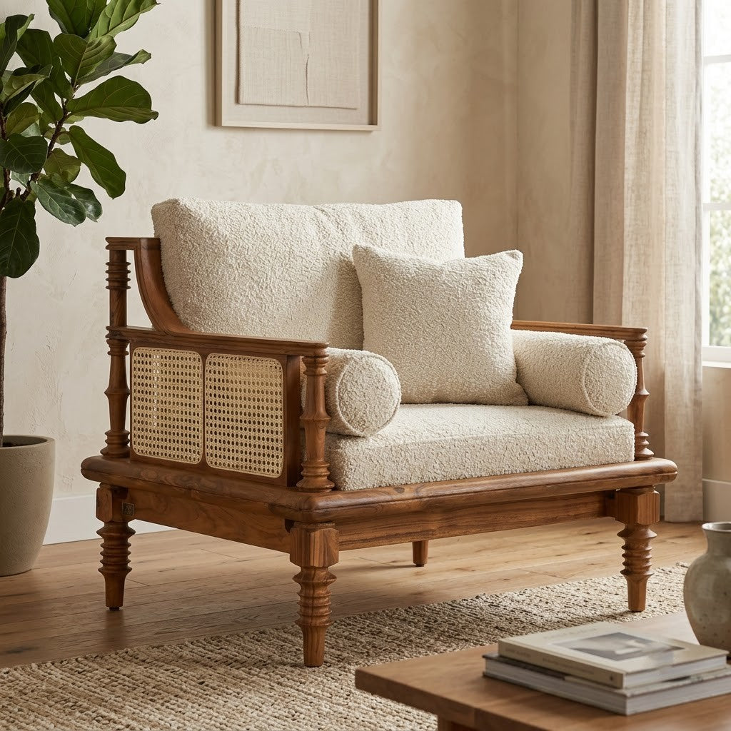 PRITI Rattan Sofa Chair for Modern Living Rooms