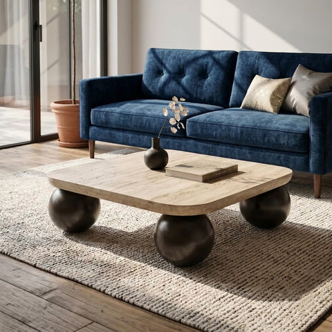 PRITI Rectangular Sheesham Centre Table with Walnut Finish