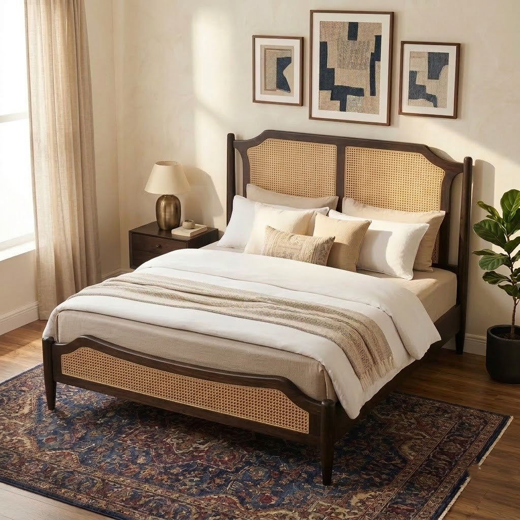 PRITI Sheesham Wood Bed Without Storage for Bedroom
