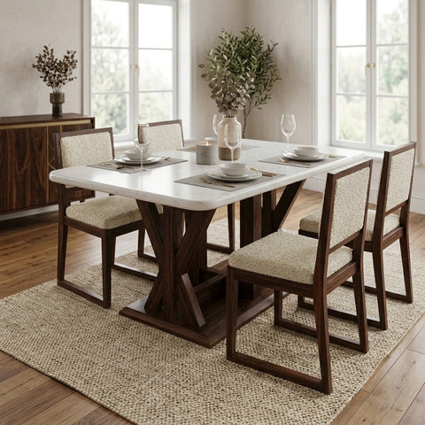 PRITI Sheesham Wood Dining Collection – 6 Seater