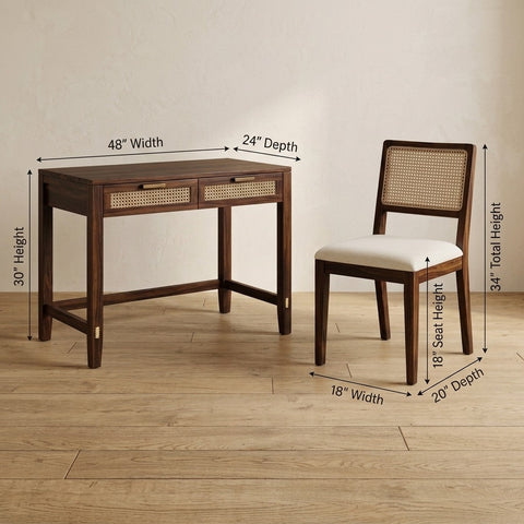 PRITI Sheesham Wood Educational Study Table Set