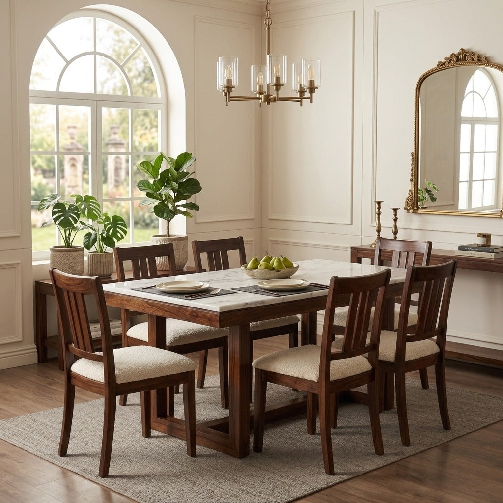 PRITI Sheesham Wood Family Dining Table Set