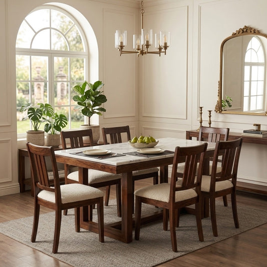 PRITI Sheesham Wood Family Dining Table Set