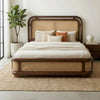 PRITI Sheesham Wood King Size Bed – Dark Walnut Finish