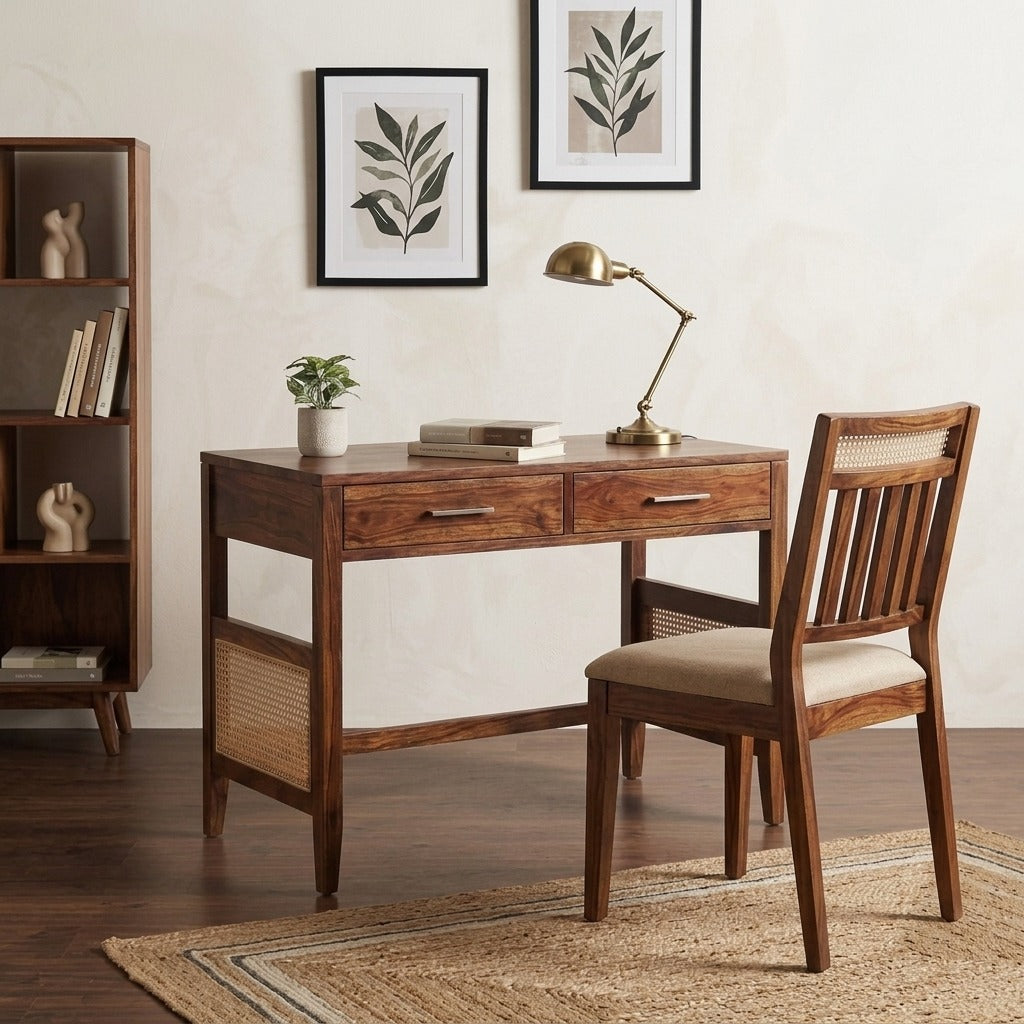 PRITI Sheesham Wood School Study Desk with Chair
