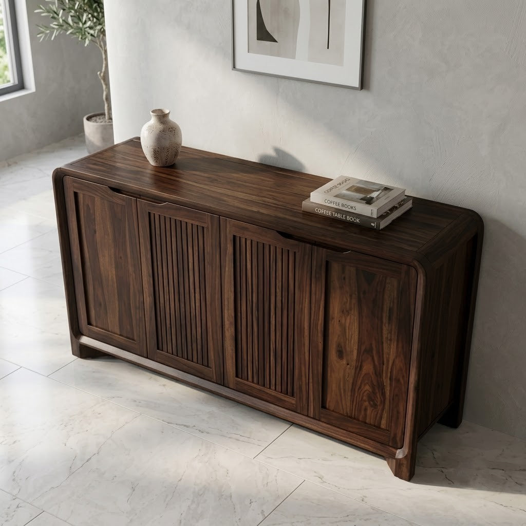 PRITI Sheesham Wood Sideboard Cabinet for Living Room