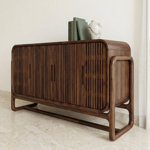 PRITI Sheesham Wood Sideboard – 60 Inch Walnut Cabinet