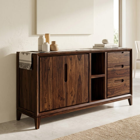 PRITI Sheesham Wood Sideboard Cabinet for Living Room