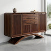 PRITI Sheesham Wood Sideboard with Arched Base – Walnut