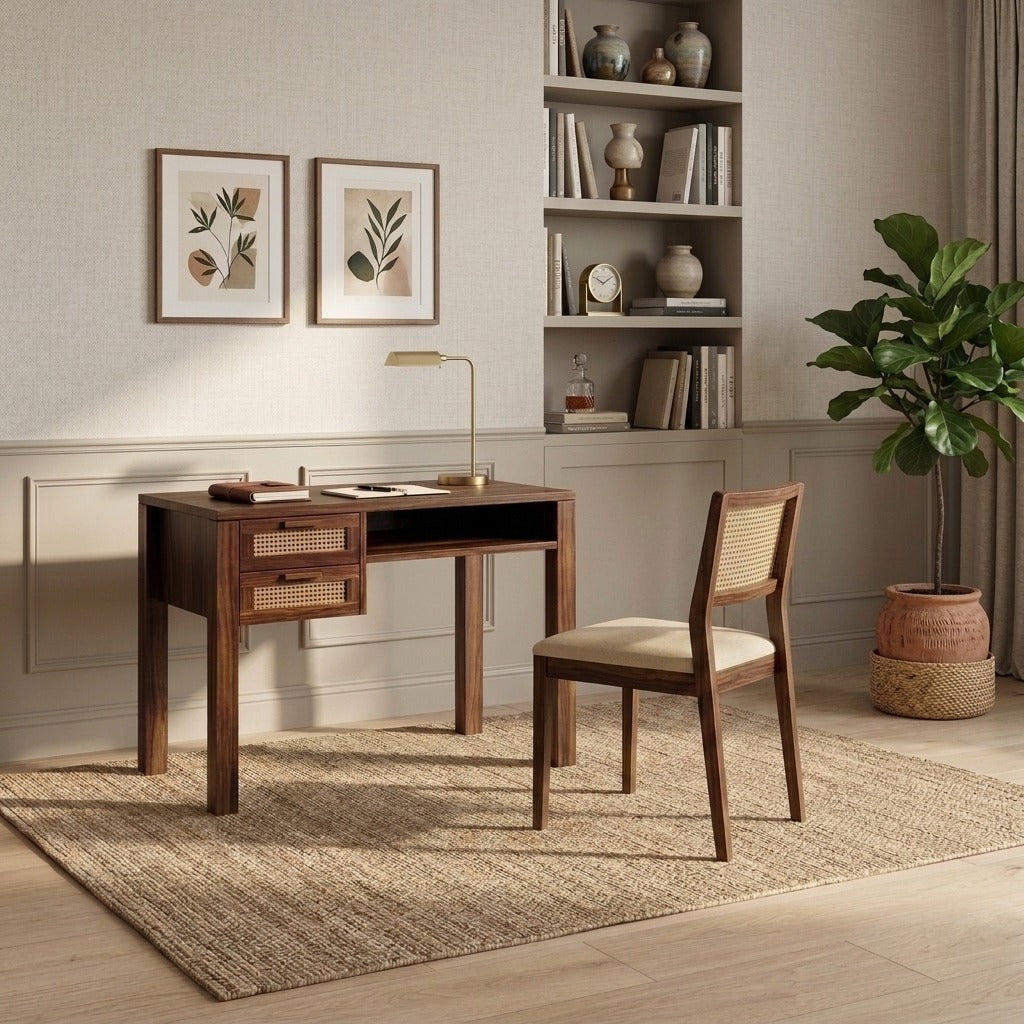 PRITI Sheesham Wood Study Table and Chair Set for Students | Kids | Adults