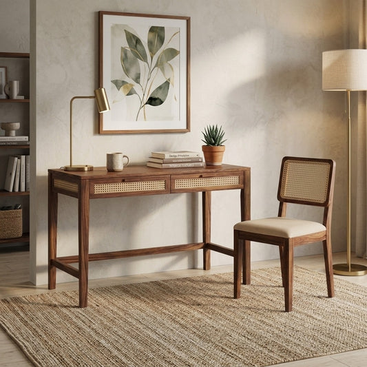 PRITI Sheesham Wood Study Table with Chair for Home & Office