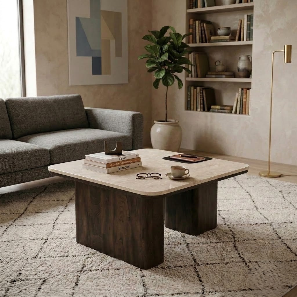 PRITI Sheesham Wood Table for Sofa Seating Area