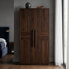 PRITI Sheesham Wood Wardrobe with Dark Walnut Finish