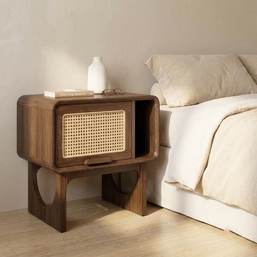 PRITI Sheesham wood bedside cabinet 