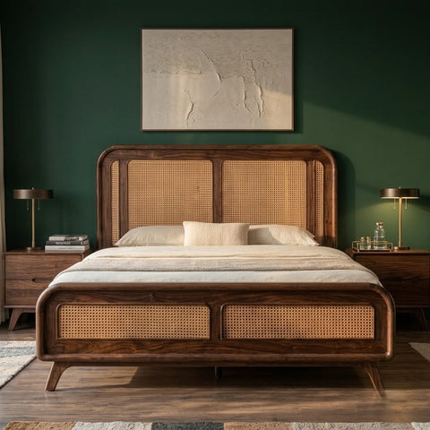 PRITI Sheesham wood king bed without storage