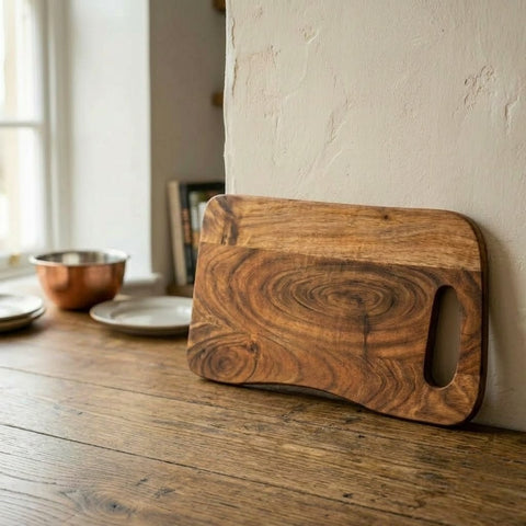 PRITI Solid Acacia Wood Cutting Board for Kitchen