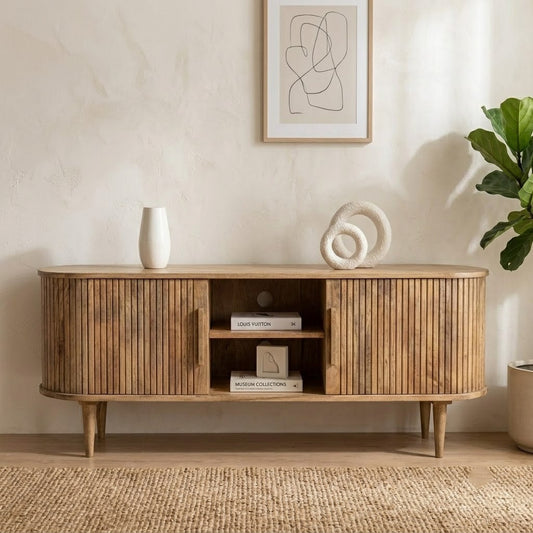 PRITI Solid Mango Wood TV Cabinet – 180 CM & 200 CM TV Unit