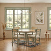 PRITI Solid Sheesham Wood Round Dining Table Set with 4 Rattan Cane Chairs