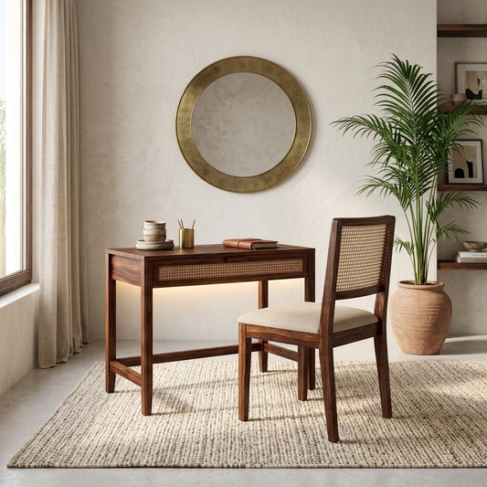PRITI Solid Sheesham Wood Study Work Desk with Chair